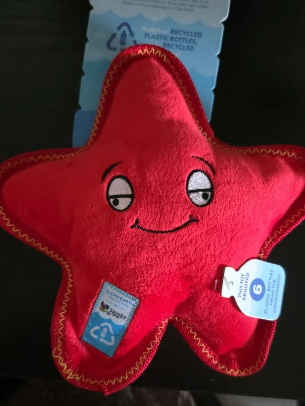 Clean Earth Red Starfish Plush Toy by